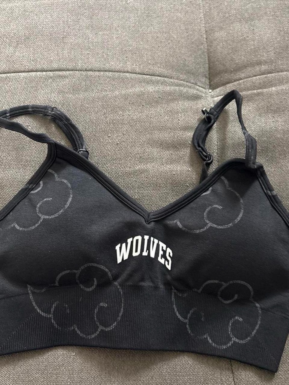 Darc Sport Black Seamless Bralette with Cloud Motif